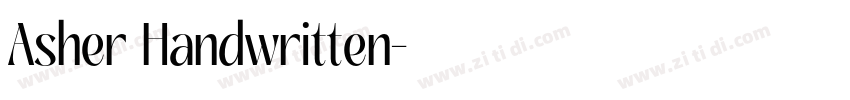 Asher Handwritten字体转换